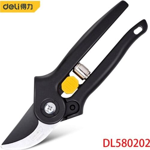 Deli DL580202 7.5 Inch Pruning Shears Tree Branch Pruning Pruning Fruit Tree Branches Pruning Potted Plants Alloy Steel Forging