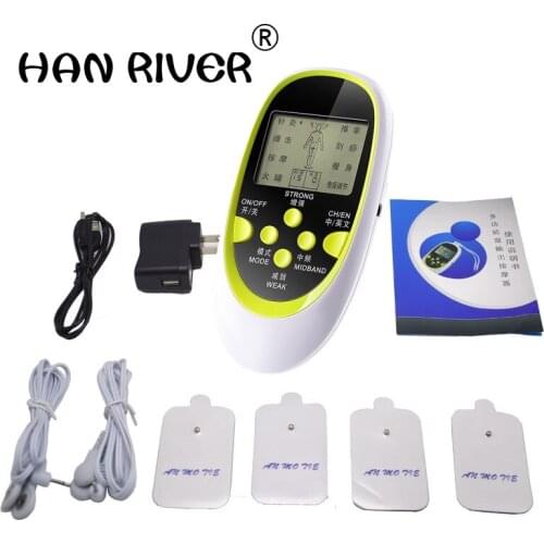 Double output electric massager electric whole body relaxation muscle massager physical therapy massage instrument massage pulse