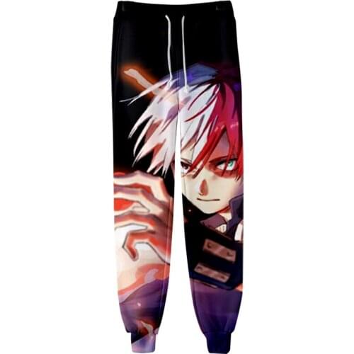 Hot Anime Boku No Hero Academia Trousers Men Women 3D Jogger Pant Mens Pants Harajuku Sweatpants Anime Shoto Todoroki Pants