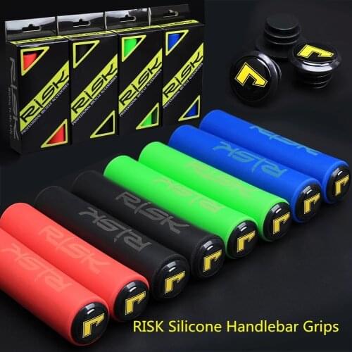 RISK Bicycle-Grips MTB Soft Handlebar Grips Mountain Bike Silica Gel Handle bar Grip Bicycle Accessories
