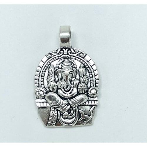 JunKang 3pcs 24*38mm Popular Indian Arabian Ancient Elephant God Pendant DIY Handmade Bracelet Necklace Jewelry Accessories