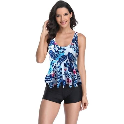Print High Waisted Bikini Sets Sexy Tank Top Swimsuit Two Pieces Swimwear Women New Beach Bathing Suits sport