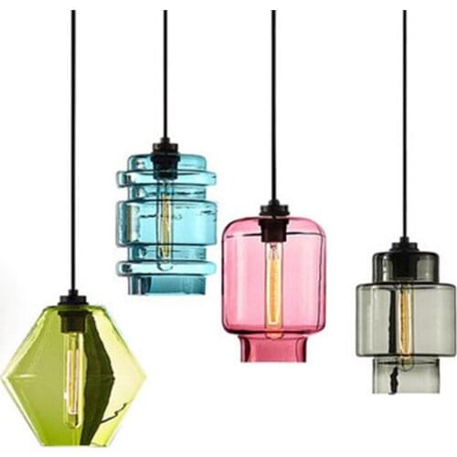 Creative Stained Glass Colorful Glass Pendant Lamp, Clothing Store, Hotel, Bedroom, Dining Room, Hot Pot, Deco Stor