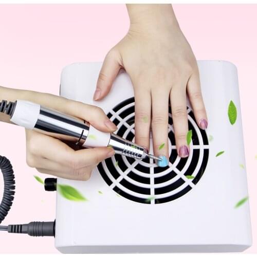 2-IN-1 Nail Drill & Nail Dust Collector Manicure Mill Cutter Machine For Manicure With Powerful Fan Nail Pedicure File