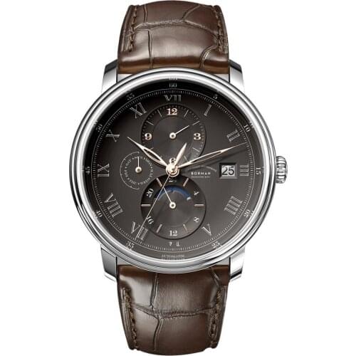 Mens watches,men automatic wrist watch BORMAN man self wind mechanical wristwatch waterproof clock Switzerland top luxury brand