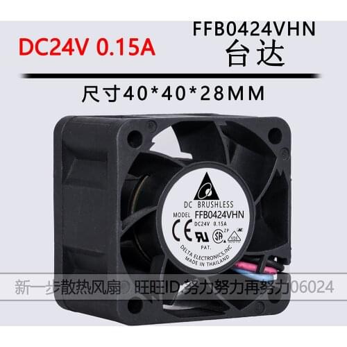 New original Delta 4028 FFB0424VHN 24V 0.15A 4CM variable frequency cooling fan