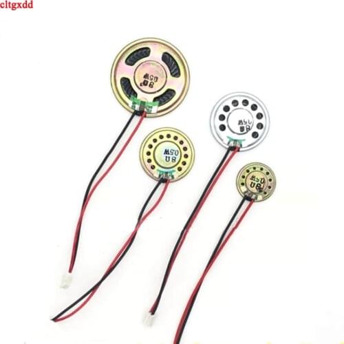 2pcs new Ultra-thin speaker 8 ohms 0.5 watt 0.5W 8R speaker Diameter 20 28 30 40 50 57MM 5CM with PH2.0 terminal wire length 10