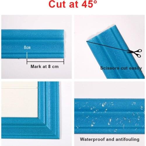 Wall Trim Line Skirting Border 3D Pattern Sticker Decoration Self Adhesive Waterproof Strip Home SCIE999
