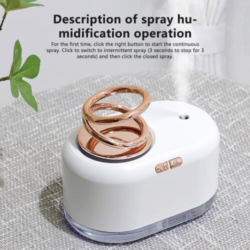 Suspended Double Ring Usb Humidifier Portable Diffuser Air Led Light Mist Maker Air Freshener For Home Decor Atomizer#G4