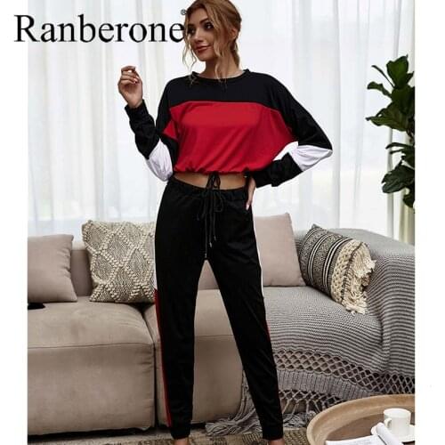Casual Womens Tracksuit Gym Weights Sportswear Fitness Suit For Female Clothing Workout Two Piece Jumpsuit Long Sleeve Suits