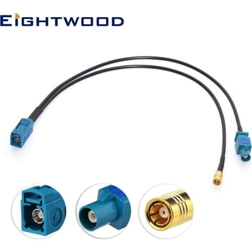 Eightwood Conversion FM/AM to DAB/DAB+ Car Radio Antenna Aerial Converter/Splitte with Fakra Z Connector for Car Digital Radio