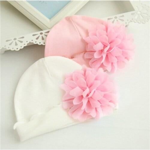 Lovely Flower Baby Hat Soft Baby Girl Hats Newborn Baby Girls Floral Hat Cotton Soft Hat Cap Bonnet Headwraps Kids Hat Beanie