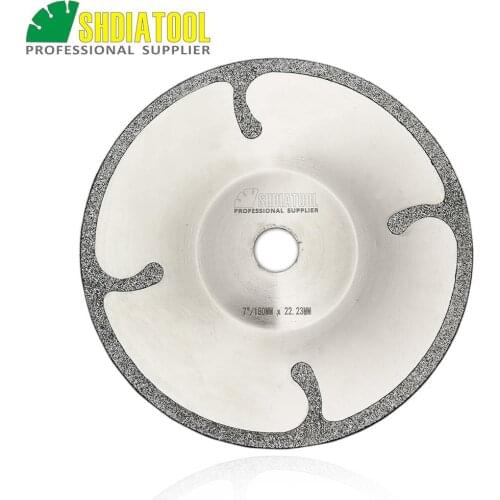 SHDIATOOL 180mm/7" Coated Bowl Shape Reinforced Diamond Cutting & Grinding Blade Electroplated Diamond Cutting Disc Granite Saw