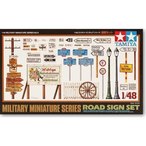 Tamiya Plastic Assembly Model 1/48 Road Traffic Signs Scene Components Scene Accessories DIY Assembly Kit 32509