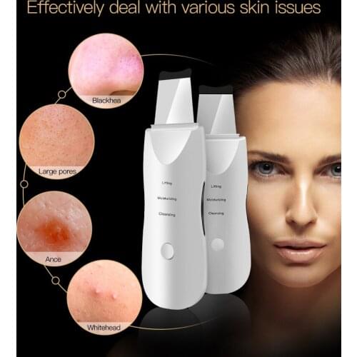 Ultrasonic Scrubber Deep Cleansing Face Scrubber Facial Cleansing Shovel Exfoliating Skin Scraper Peeling Beauty Instrument