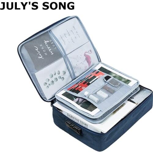 Large Capacity Document Bag Creative Multifunction File Folder Ticket Bags for Home Travel Organizer Storage Supplies