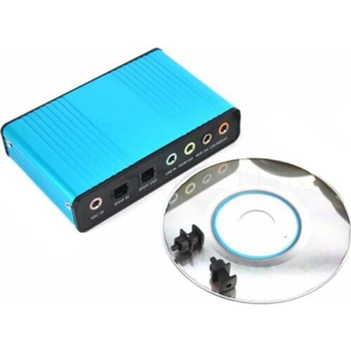 USB 6 Channel 5.1 / 7.1 Surround External Sound Card PC Laptop Desktop Tablet Audio Optical Adapter Card Recording K song