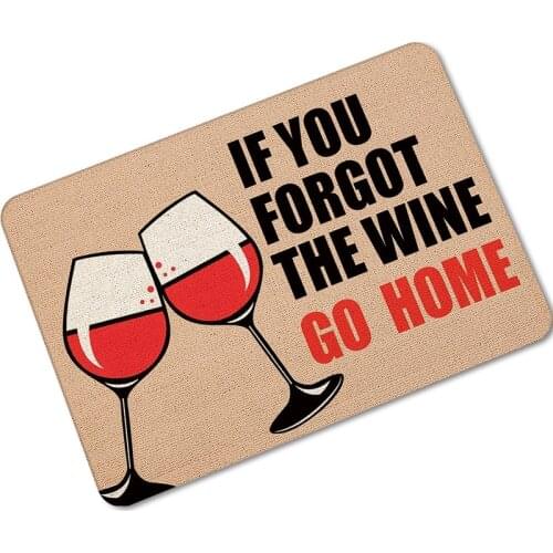 Humorous Funny Doormat Saying Quotes If You Forgot The Wine Go Home Floor Mats Non-slip Kitchen Rugs Bathroom Christmas Gift