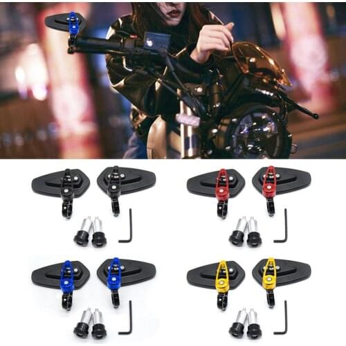 Motorcycle Rear View Mirror 22mm CNC Handlebar Rear View Mirror Modified Rear View Mirror Reflector Motorcycle Accessories