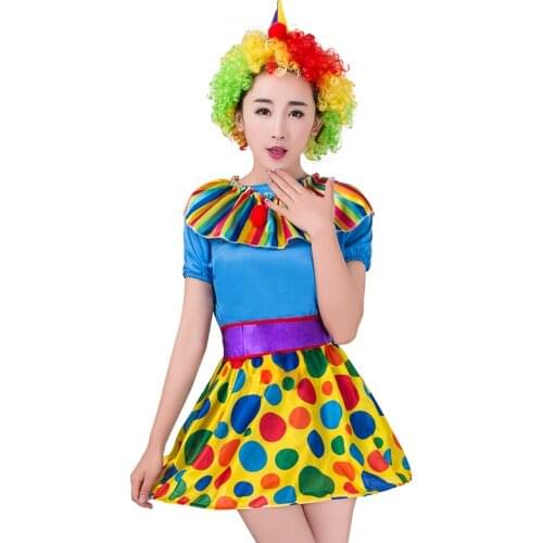 Adult clown bluey fantasia dress anime girls costume clown suit cosplay Slim and thin