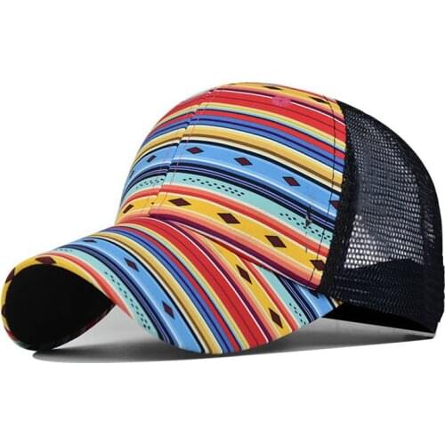 2021 Ponytail Women Baseball Cap Women Tie Dye Snapback Mesh Trucker Caps Female Summer Bone Black Adjustable Hats Cap