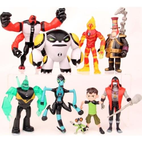 New 9pcs/set Disney Ben 10 Action Figures High Quality Pvc Model Toy Protector Of Earth Family Brinquedos Toys For Kids