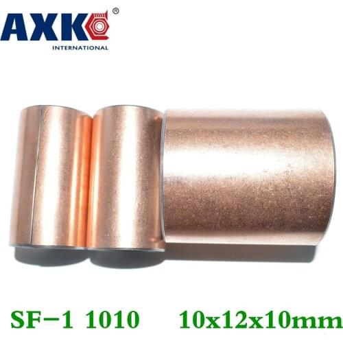Axk 50pcs Sf-1 1010 10x12x10 Mm Self Lubricating Composite Bearing Bushing Sleeve Free Shipping Sf1