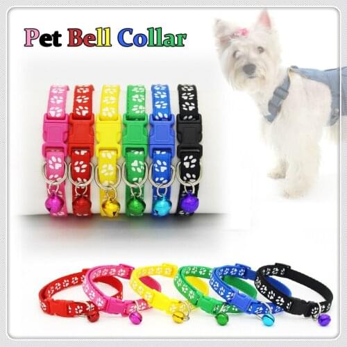 Safety Nylon Dog Puppy Cat Collar Lovely Lovely Adjustable Pet Collar Cats Collars With Bell Pet Dog Puppy Cat Collar