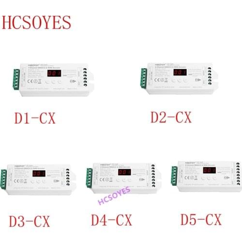 MIBOXER DC12-24V D1-CX D2-CX D3-CX D4-CX D5-CX 1 2 3 4 5 Channel Constant Voltage DMX512 RDM Decoder 1CH 2CH 3CH 4CH 5CH