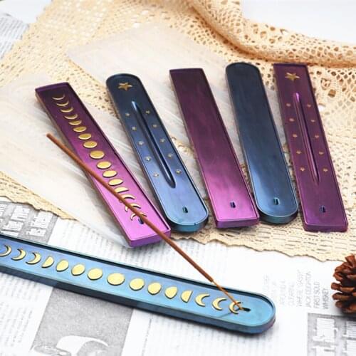 Moon Phase Incense Sticks Holder Silicone Mold Clear Epoxy Resin Incense Burner Ash Catcher Mould Home Craft Ornaments DIY Molds