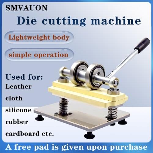 Double Wheel Hand Leather Cutting Machine Photo Paper Sheet Cutter DIY Leather Small Manual Pressure Die Cutting Machine