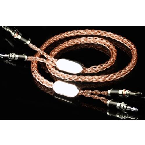 HI END Fever HIFI speaker cable OCC line for amplifier speaker line AV power amplifier sound cable carbon fiber plug