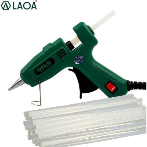 LAOA 25W/100W Hot Melt Glue Gun Bag Set with 11mm Glue Sticks Industrial Thermo Electric Heat Temperature Repair Tool DIY