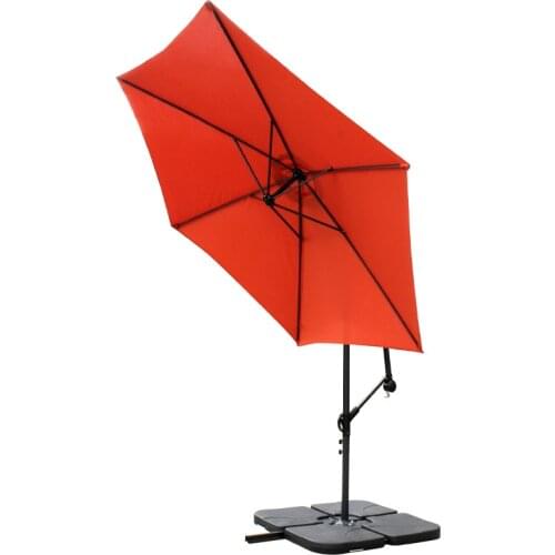 Outside 3M Garden Parasol Umbrella Tilting Sun Shade With Crank Handle And UV Protective Compact For Small Outdoor Spaces