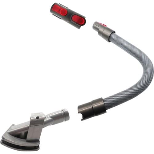 Red Button Connector Adapter Telescopic Flexible Hose Connection Pet Brush For Dyson V6 V7 V8 V9 V10 Vacuum Cleaner#db4