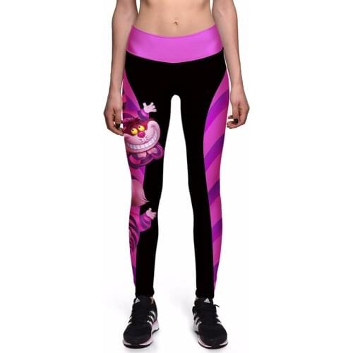 Leggings New Fashion Pink Raccoon Digital Print Women Sexy Pants Jegging Work Out Trousers Ropa Mujer