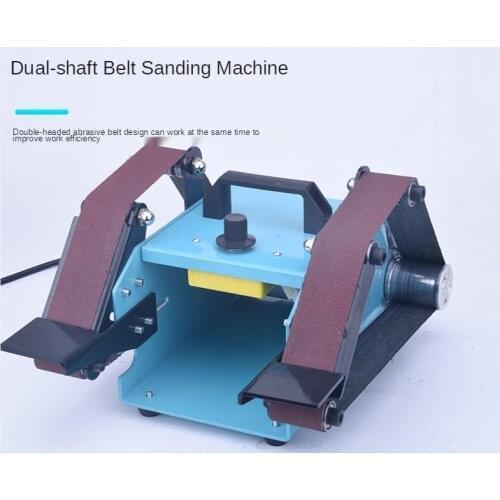 950W Multifunctional Desktop Dual-shaft Belt Sanding Machine Polishing Machine Grinding Tool Grinder Sand Machine 220V