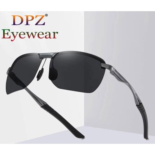 2021 Half Frame Style Aluminum Magnesium TAC Polarized Sunglasses Men Driving Fish Brand Design Sun Glasses Color Changing Shade