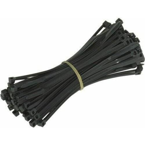 Nylon Plastic Cable Ties Zip Tie Wraps organizer 2.5mm Black 100pcs
