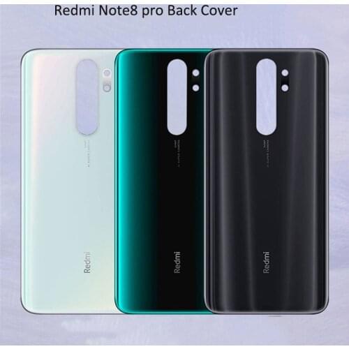 Original Xiaomi Redmi Note 8 Pro Battery Cover Back Glass Panel Rear Housing Door Case for Redmi Note 8 Pro Back Battery Cover