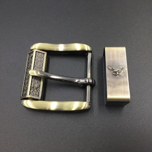 New Pin Belt Buckle Mens Metal Clip Buckle DIY Leather Craft Jeans Accessories Supply for 3.8cm-4cm Wide Belt Buckle