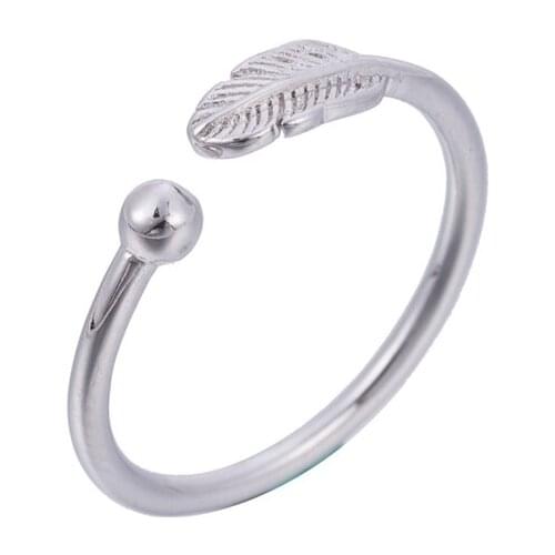 Oly2u New Arrival Beautiful Feather Rings For Women Wedding Ring SYJZ024