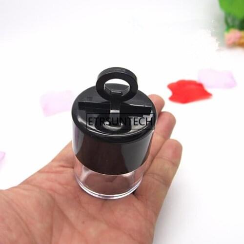 10g Plastic Cosmetic Empty Jar Pots Eyeshadow Plastic Loose Powder Jar Powder Puff Boxes F1880
