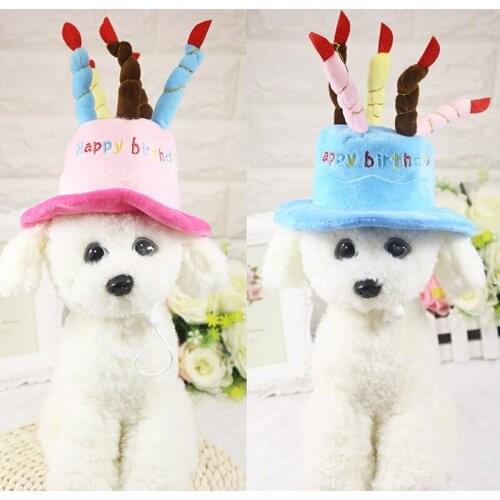 Birthday Party Gift Candle Cake Dog Cat Hat Cap For Small Dogs Cats Costume Funny Pet Hat For Cat Dog Chihuahua Pet Accessories