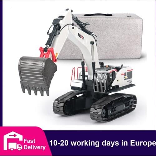 HUINA 594 1/14 Alloy RC Excavator Alloy 2.4G Radio controlled Truck Tractor Caterpillar Electric Car Toys for boys