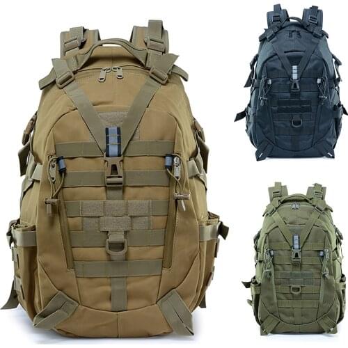 Camping Mountaineering Backpack Camouflage Military Tactical Reflective Bag Tourism Outdoor Travel Hiking Rucksack Assault Bag