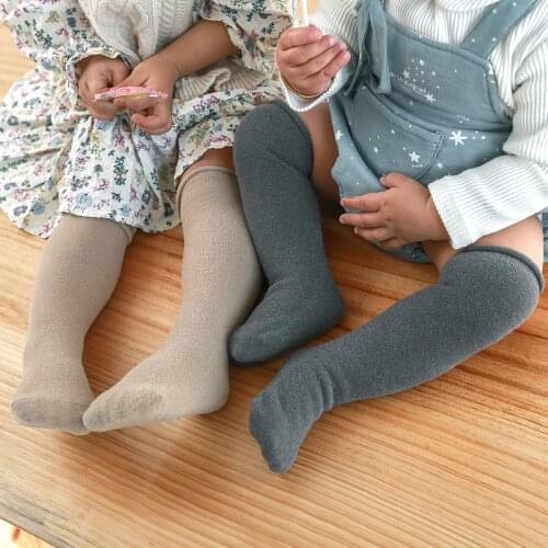 Newborn Infant Winter Warm Long Socks Toddler Kids Children Girls Boys Thermal Velvet Thick Tube Knee High Sock Baby Accessories