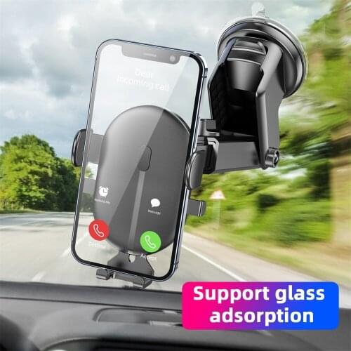 USLION Car Phone Holder Mobile Phone Holder Stand in Car No Magnetic 360° Rotation GPS Mount Support For iPhone 12 Pro Max