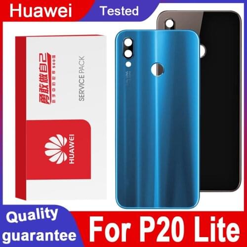 High quality Back Housing Replacement for Huawei P20 Lite Back Cover Battery Glass with Camera Lens for P20 Lite Rear cover