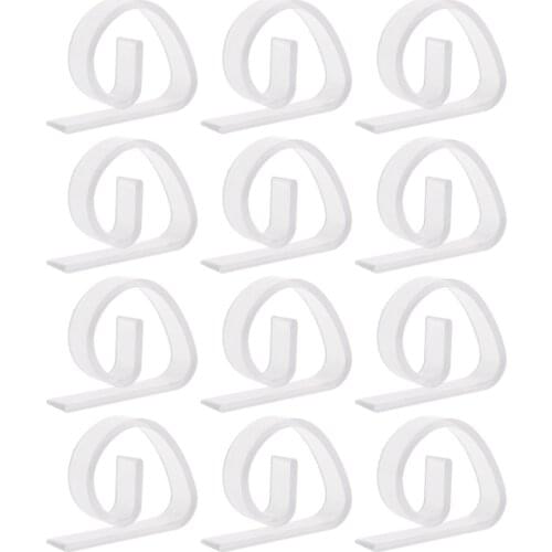 12Pcs Plastic Clear Tablecloth Table Cover Clips Holder Clamp Party Picnic Home D08D